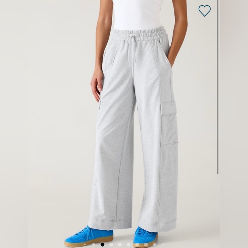 Grey Retroterry Cargo Wide Leg Pant